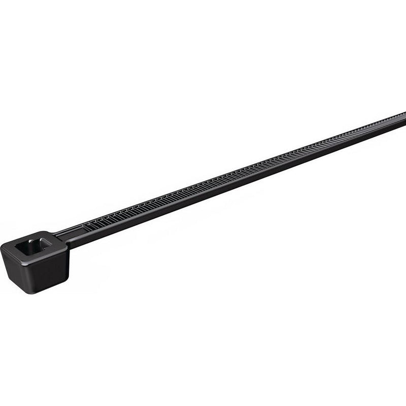 HellermannTyton - Kabelbinder T18R-PA66W-BK 100 UV-witterungsstabil − 100 Stück