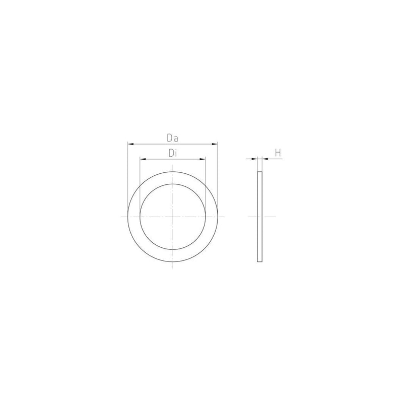 Jacob - Dichtring, flach Druckring DM325/18.5 − 25 Stück