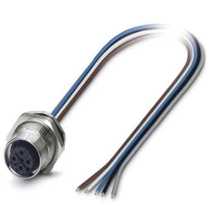 Phoenix Contact - Rundsteckverbinder, feldkonfektionierbar (Industriesteckverbinder) Einbausteckverbinder SACC-DSI-M12#1424317 − 100 Stück