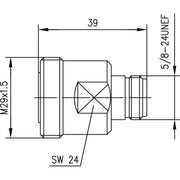 Telegärtner - Koax-Kupplung Adapter 7-16/ N (F-F) 100024510 50Ohm