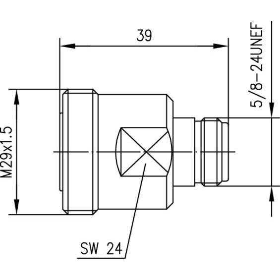 Telegärtner - Koax-Kupplung Adapter 7-16/ N (F-F) 100024510 50Ohm