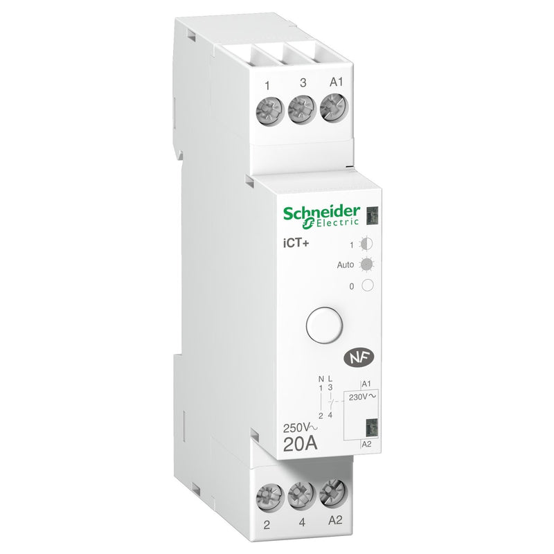 Schneider Electric - Installationsschütz für Reiheneinbau Vorwahlhochleistungsschütz A9C15031 20A CT+1S
