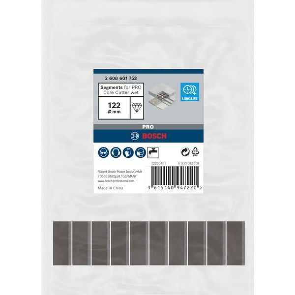 Bosch - Bohrkrone Segmente für PRO 2608601753 Diamantnassbohrkrone