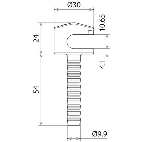DEHN - Dachleitungshalter für Blitzschutz Leitungshalter LH 8.10 LO KS RA − 24 Stück