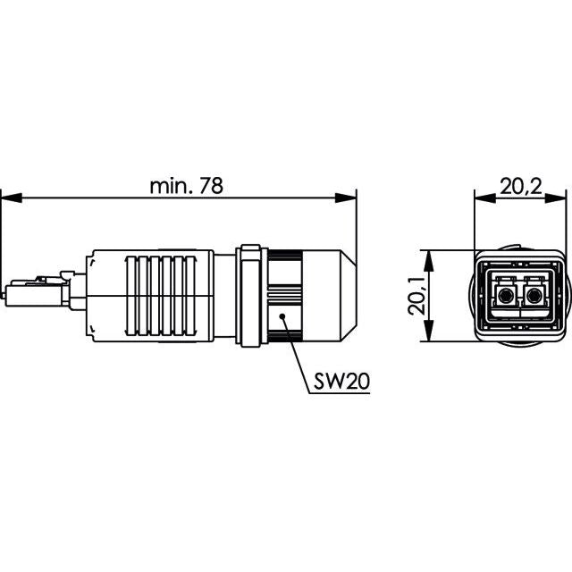 Telegärtner - LWL-Steckverbinder STX V4 LC-D Steckerset 100007563 SM