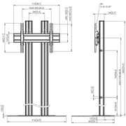 Vogels - Halterung für Audio-/Videosysteme Bodenstandfuß FD1864 si-sw Connect-it,180cm