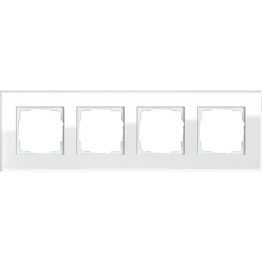 Gira - Abdeckrahmen 4f. weissglas 021412