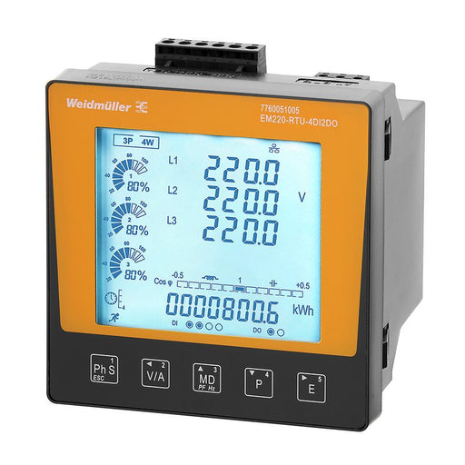Weidmüller - Kombimessgerät Messgerät Modbus RTU EM220-RTU-4DI2DO 50600V