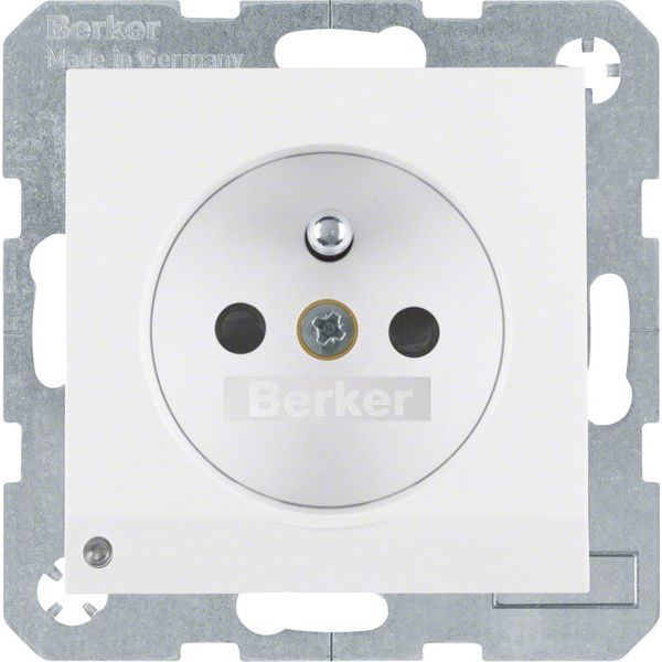 Berker - Steckdose pows/gl 6765108989 m.Schutzkontaktstift