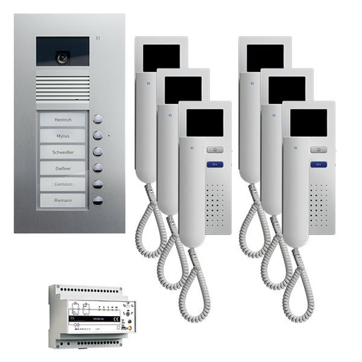 TCS Tür Control - Türsprech-Set Videosprechanlgenset color PVU1660-0010 6 Tasten Freisprech
