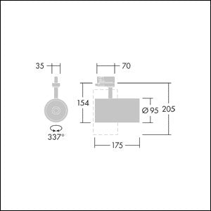 Thorn - Downlight/Strahler/Flutlicht LED-Strahler GRAFFITI #96108766 930, sw