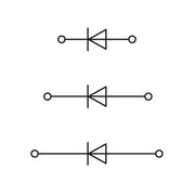 WAGO - Bauelement-Reihenklemme Dreistock Diodenklemme 870-596/281-673 grau 2,5qmm − 50 Stück