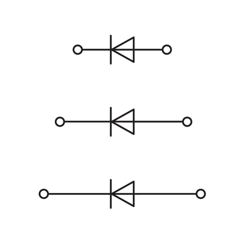 WAGO - Bauelement-Reihenklemme Dreistock Diodenklemme 870-596/281-673 grau 2,5qmm − 50 Stück