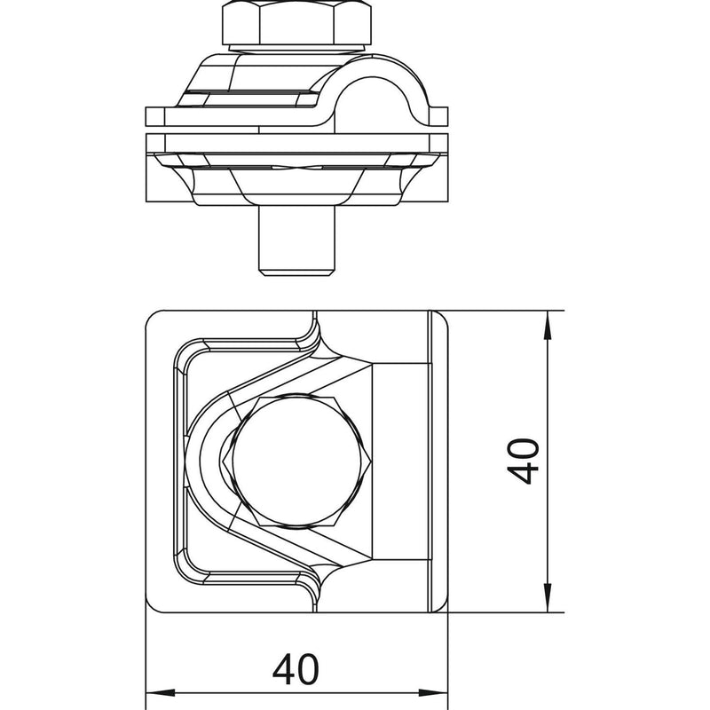 OBO Bettermann - Verbinder für Blitzschutz Schnellverbinder Vario 249 8-10 CU Kupfer − 10 Stück