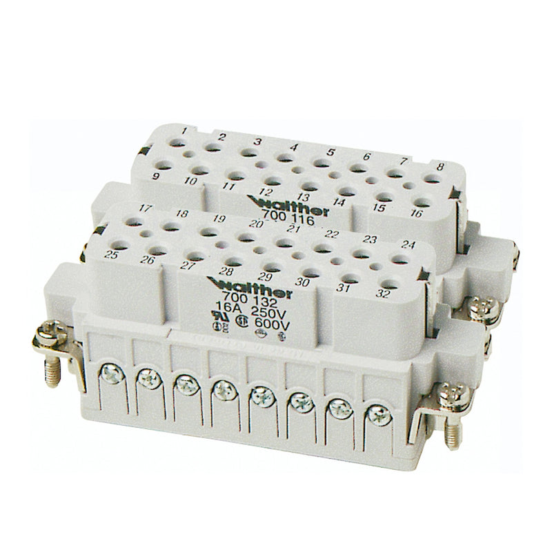 Walther Werke - Kontakteinsatz für Rechtecksteckverbinder Buchseneinsatz A32 700132 0,5-2,5qmm 20-14AWG