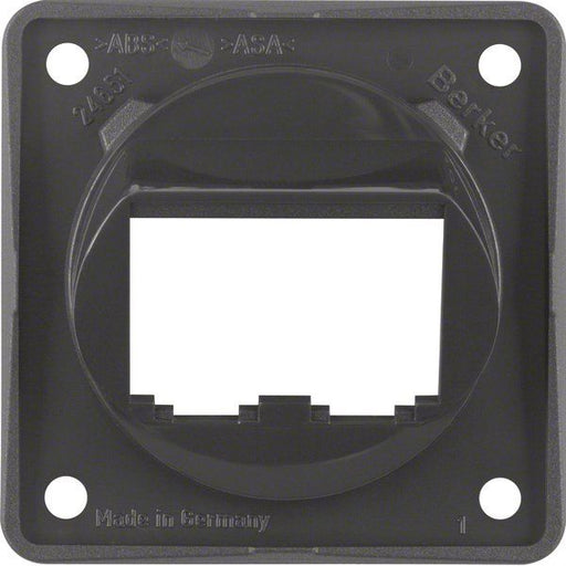 Berker - Einsatz/Abdeckung für Kommunikationstechnik Tragplatte anth/gl 845582505 für 2 BTR-/E-DA