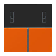 Jung - Abdeckung/Bedienelement für Installationsschalterprogramme Tastensatz 3fach LC 4093 TSA 260 orange vif