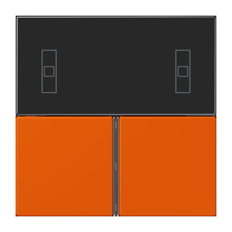 Jung - Abdeckung/Bedienelement für Installationsschalterprogramme Tastensatz 3fach LC 4093 TSA 260 orange vif