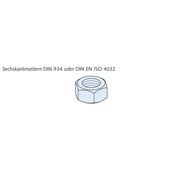 Leviat - Mutter Sechskantmutter MU-GV-M12 DIN 934/EN 24032 − 500 Stück