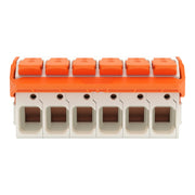 WAGO GmbH & Co. KG - Ein- und mehrpolige Klemmenleiste 1-Leiter-Federleiste,Hebel 832-1106/320-000 PushinCAGECLAMP,lgr − 16 Stück