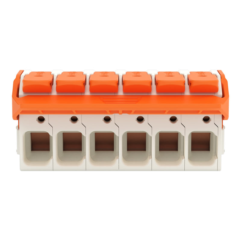 WAGO GmbH & Co. KG - Ein- und mehrpolige Klemmenleiste 1-Leiter-Federleiste,Hebel 832-1106/320-000 PushinCAGECLAMP,lgr − 16 Stück