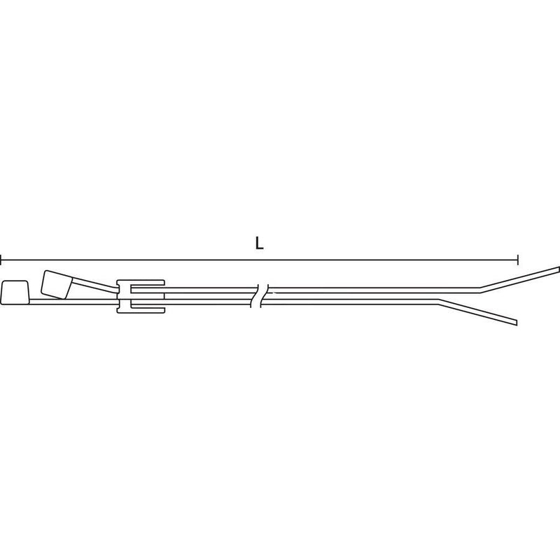 HellermannTyton - Kabelbinder Befestigungsbinder 156-00382(500) grau − 500 Stück
