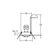 Brumberg Leuchten - Downlight/Strahler/Flutlicht HV-Einbaustrahler 0H219107 230V/GZ10/50W weiß