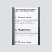 Siedle&Söhne - Zubehör/Ersatzteile für Türkommunikation Namensschild kpl. 210007070-00 Anthrazitgrau