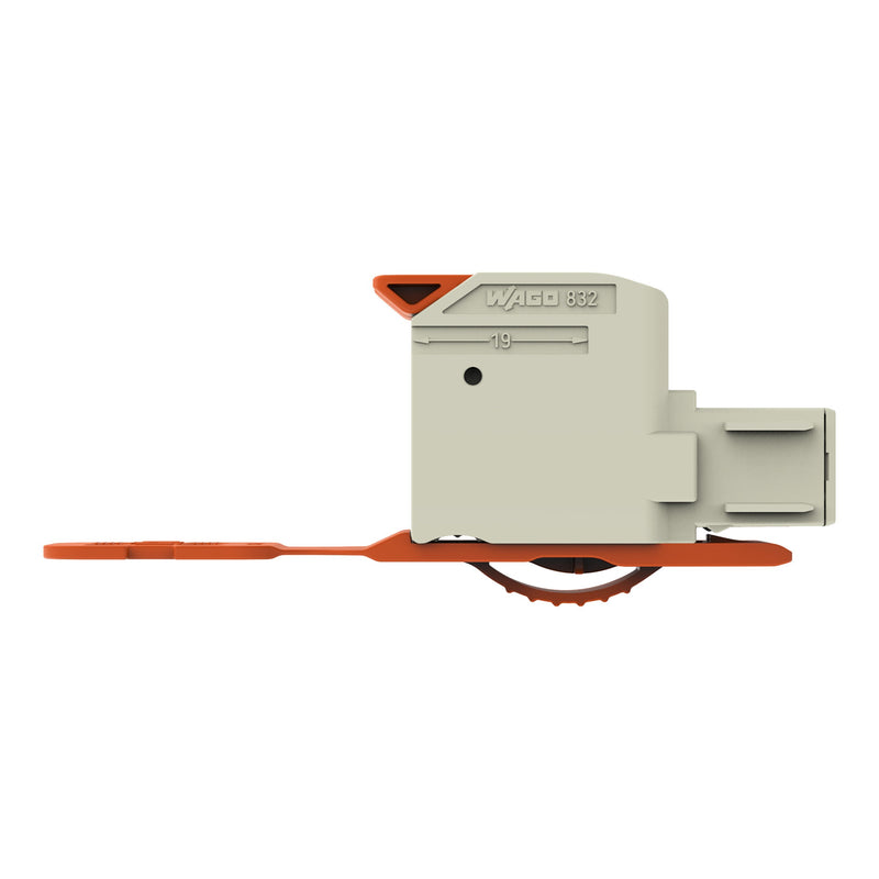 WAGO GmbH & Co. KG - Ein- und mehrpolige Klemmenleiste 1-Leiter-Federleiste Hebel 832-1102/342-000 Push-inCAGECLAMP,lgr − 20 Stück