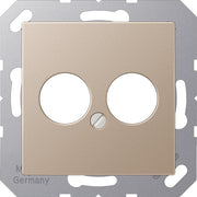 Jung - Einsatz/Abdeckung für Kommunikationstechnik Abdeckung champ. A 562-2 CH für 2 Kleinst.Dosen