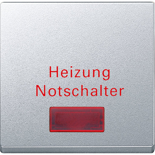 Merten - Abdeckung/Bedienelement für Installationsschalterprogramme Wippe alu MEG3327-0460 Heizungs-Notschalter
