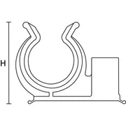 HellermannTyton - Befestigungsklammer Wellrohrhalter 151-00010(500) schwarz − 500 Stück