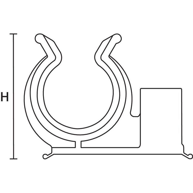 HellermannTyton - Befestigungsklammer Wellrohrhalter 151-00010(500) schwarz − 500 Stück