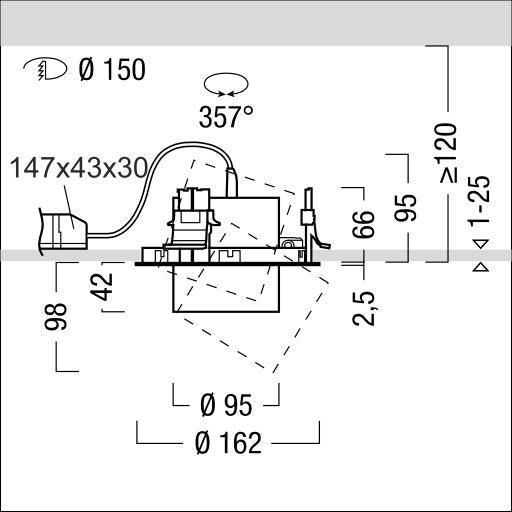 Zumtobel Group - Downlight/Strahler/Flutlicht LED-Einbaustrahler V2-RM 2400 #60716956 930, ws