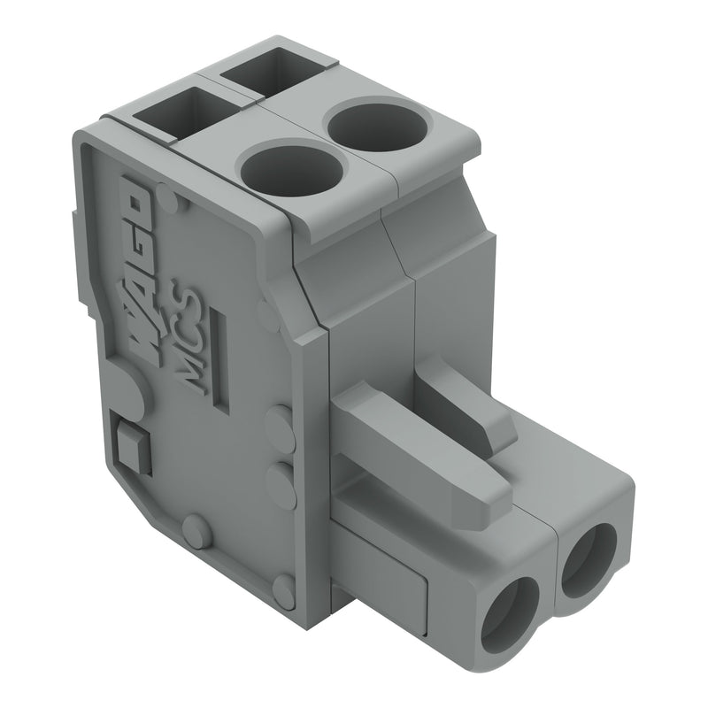 WAGO - Kabelsteckverbinder für Leiterplattensteckverbinder 1-Leiter Federleiste 232-202/026-000 CAGECLAMP 2,5mm²,gr − 100 Stück