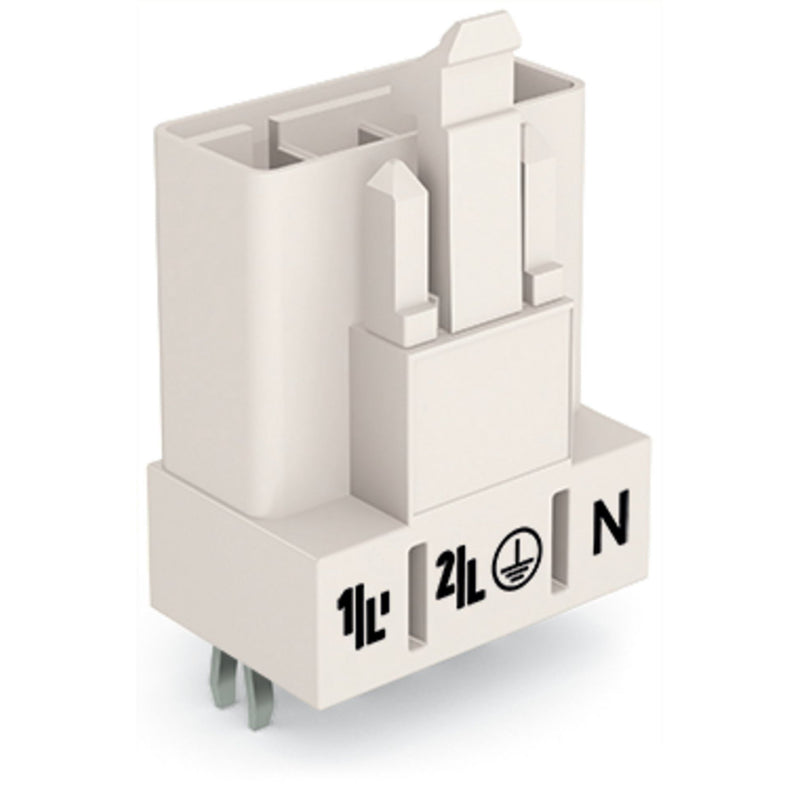 WAGO - Leiterplattensteckverbinder Stecker für Leiterplatten 890-834 4-polig,weiß − 50 Stück