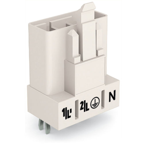 WAGO - Leiterplattensteckverbinder Stecker für Leiterplatten 890-834 4-polig,weiß − 50 Stück