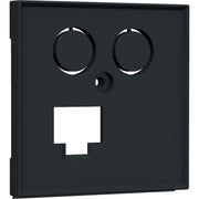 Homeway - Multi-Einsatz/Abdeckung für Daten- und Kommunikations-Anschlusstechnik Zentralplatte TV+LAN HW-ZL0ANG55V1 55x55mm anth