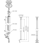 Vogels - Halterung für Audio-/Videosysteme Einzelprofil VESA 100x100 CT243011 sw Connect-It,300cm