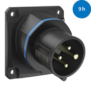 Walther Werke - CEE-Gerätestecker (IEC 60309) CEE NEO Anbaugerätestecker FW713409CC schräg 16A 4P 9h − 5 Stück