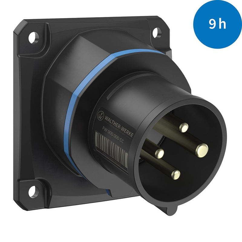 Walther Werke - CEE-Gerätestecker (IEC 60309) CEE NEO Anbaugerätestecker FW713409CC schräg 16A 4P 9h − 5 Stück