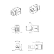 EFB-Elektronik - Modulare Kupplung Modular-Adapter Cat.6 STP 37486.1
