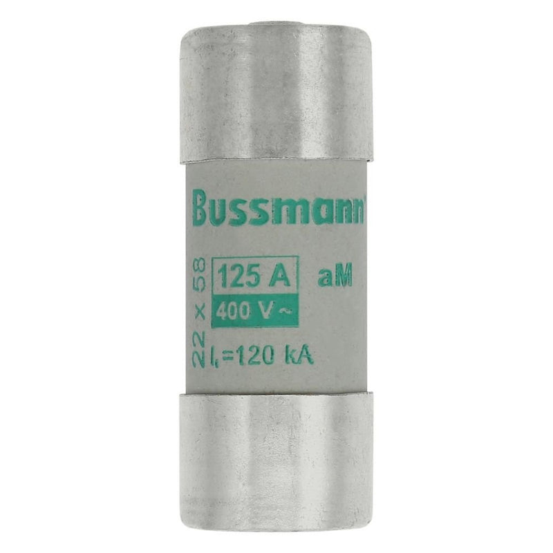 Eaton - Zylindrische Sicherung Sicherungseinsatz Nieders. CYL AM 22,#C22M125S 125A AC 400V 120kA − 10 Stück
