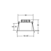 Brumberg Leuchten - Downlight/Strahler/Flutlicht LED-Einbauleuchte 12267073 350mA 2700K ws