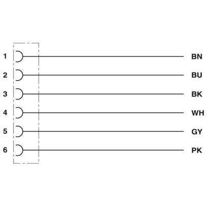 Phoenix Contact - Konfektioniertes Sensor-Aktor-Kabel Sensor-/Aktor-Kabel SAC-6P- 1,5-PUR/DTFS