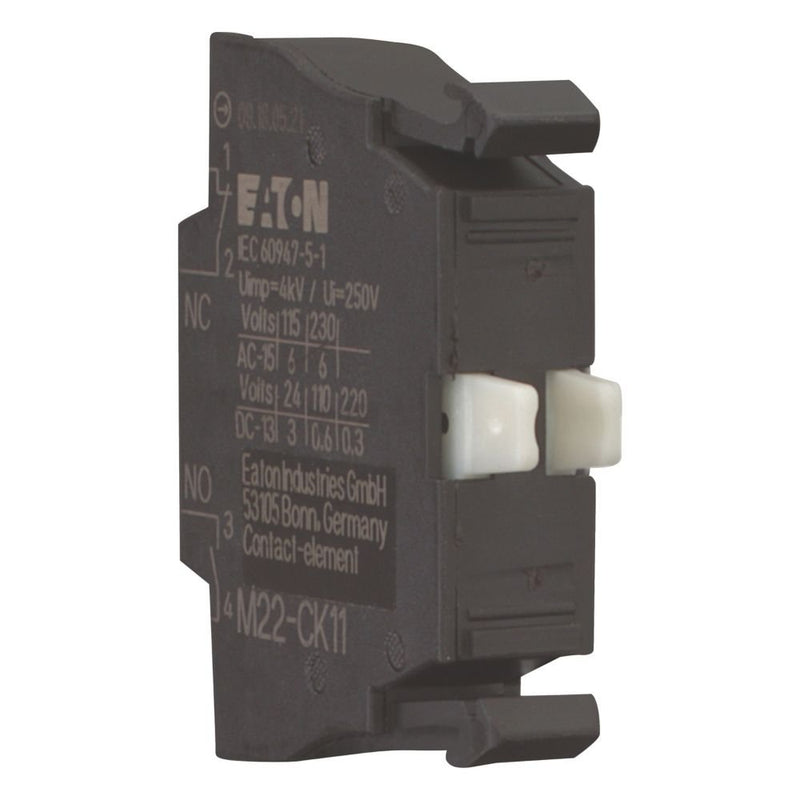 Eaton - Hilfsschalterblock Kontaktelement M22-CK11 1S,1Ö Front