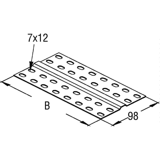 Rico - Verbinder für Kabeltragsystem Stoßleiste 16W8-600 600mm breit − 1 Stück by Rico
