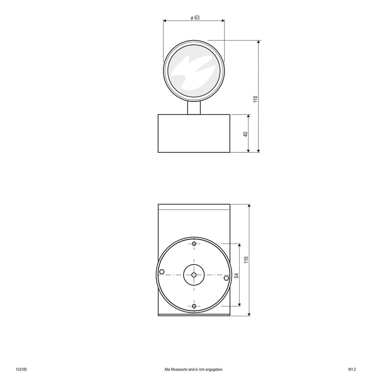 EVN Lichttechnik - Decken-/Wandleuchte Wandleuchte 1-flg. eds 103100 230V GU10 35W IP65