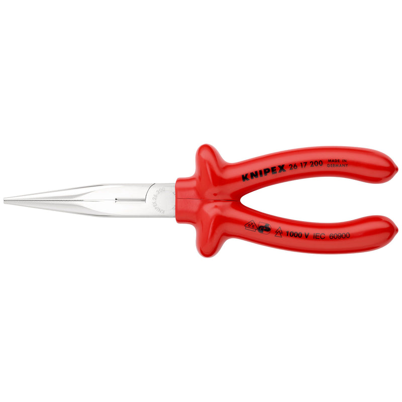 Knipex - Flachzange Flachrundzange 26 17 200 mit Schneide, 200mm