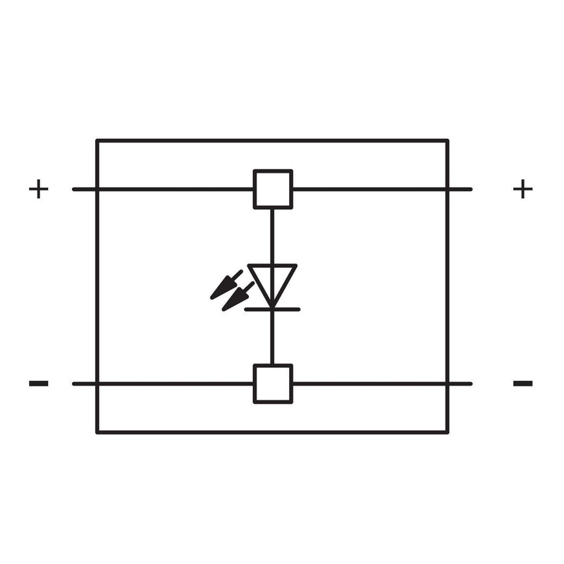 WAGO - Bauelementestecker 280-803/281-414 2-polig,LED rot,grau − 50 Stück